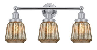 Edison Three Light Bath Vanity in Polished Chrome (405|6163WPCG146)