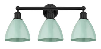 Edison Three Light Bath Vanity in Matte Black (405|6163WBKMBD75SF)