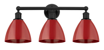 Edison Three Light Bath Vanity in Matte Black (405|6163WBKMBD75RD)