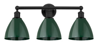 Edison Three Light Bath Vanity in Matte Black (405|6163WBKMBD75GR)