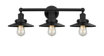 Edison Three Light Bath Vanity in Matte Black (405|6163WBKM6BK)