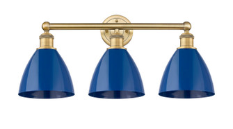 Edison Three Light Bath Vanity in Brushed Brass (405|6163WBBMBD75BL)