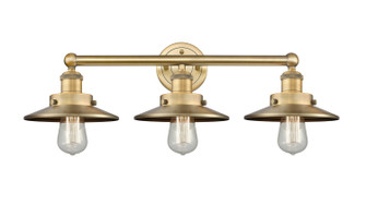 Downtown Urban Three Light Bath Vanity in Brushed Brass (405|6163WBBM4BB)