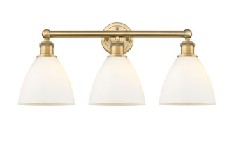 Edison Three Light Bath Vanity in Brushed Brass (405|6163WBBGBD751)