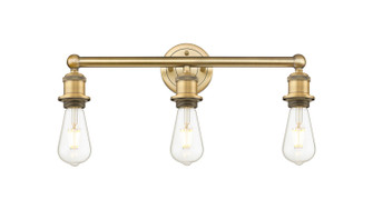 Edison Three Light Bath Vanity in Brushed Brass (405|6163WBB)