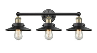 Edison Three Light Bath Vanity in Black Antique Brass (405|6163WBABM6BK)