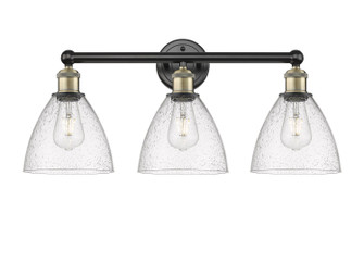 Edison Three Light Bath Vanity in Black Antique Brass (405|6163WBABGBD754)