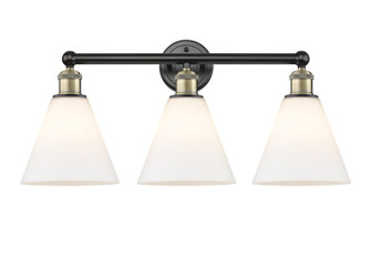 Edison Three Light Bath Vanity in Black Antique Brass (405|6163WBABGBC81)