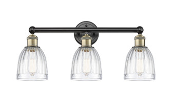 Edison Three Light Bath Vanity in Black Antique Brass (405|6163WBABG442)