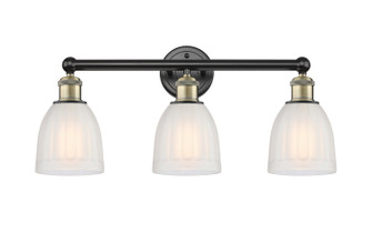 Edison Three Light Bath Vanity in Black Antique Brass (405|6163WBABG441)