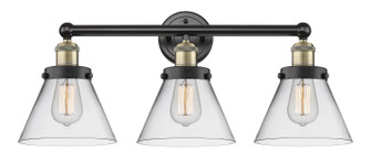 Edison Three Light Bath Vanity in Black Antique Brass (405|6163WBABG42)