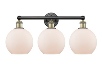 Edison Three Light Bath Vanity in Black Antique Brass (405|6163WBABG1218)