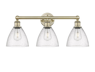 Edison Three Light Bath Vanity in Antique Brass (405|6163WABGBD754)