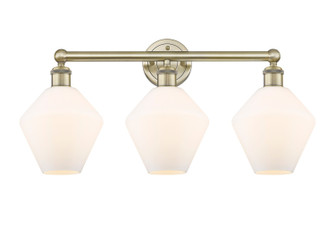 Downtown Urban Three Light Bath Vanity in Antique Brass (405|6163WABG6518)