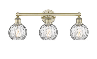 Edison Three Light Bath Vanity in Antique Brass (405|6163WABG12156)