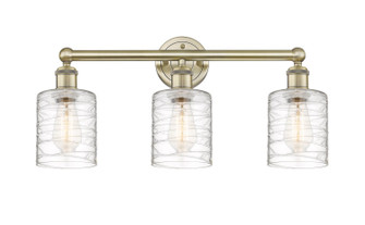 Edison Three Light Bath Vanity in Antique Brass (405|6163WABG1113)