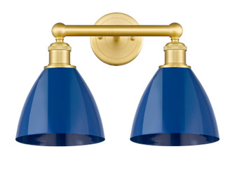 Edison Two Light Bath Vanity in Satin Gold (405|6162WSGMBD75BL)