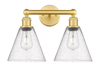 Edison Two Light Bath Vanity in Satin Gold (405|6162WSGGBC84)
