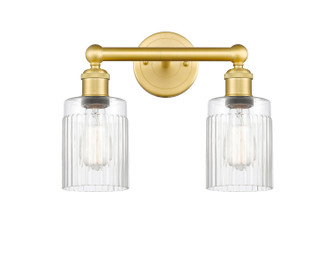 Edison Two Light Bath Vanity in Satin Gold (405|6162WSGG342)