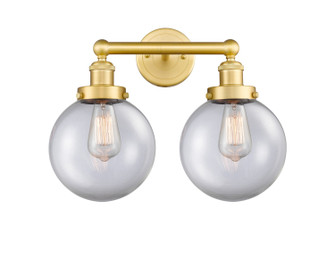Edison Two Light Bath Vanity in Satin Gold (405|6162WSGG2028)