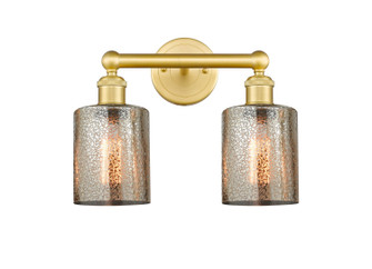 Edison Two Light Bath Vanity in Satin Gold (405|6162WSGG116)