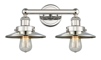Edison Two Light Bath Vanity in Polished Nickel (405|6162WPNM1PN)