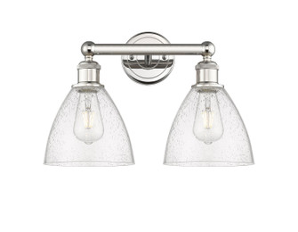 Edison Two Light Bath Vanity in Polished Nickel (405|6162WPNGBD754)