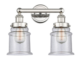 Edison Two Light Bath Vanity in Polished Nickel (405|6162WPNG184)