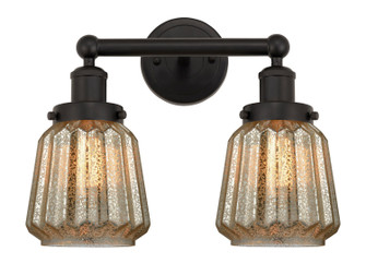 Edison Two Light Bath Vanity in Polished Chrome (405|6162WPCG142)