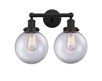 Edison Two Light Bath Vanity in Matte Black (405|6162WBKG2028)