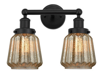 Edison Two Light Bath Vanity in Matte Black (405|6162WBKG146)