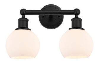 Edison Two Light Bath Vanity in Matte Black (405|6162WBKG1216)