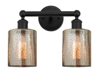 Edison Two Light Bath Vanity in Matte Black (405|6162WBKG116)