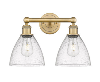 Edison Two Light Bath Vanity in Brushed Brass (405|6162WBBGBD754)