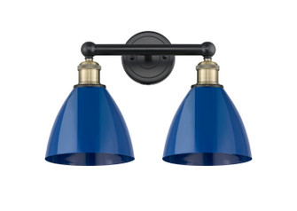 Edison Two Light Bath Vanity in Black Antique Brass (405|6162WBABMBD75BL)