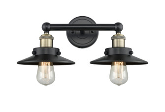 Edison Two Light Bath Vanity in Black Antique Brass (405|6162WBABM6BK)