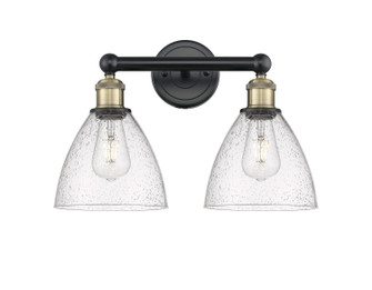 Edison Two Light Bath Vanity in Black Antique Brass (405|6162WBABGBD754)