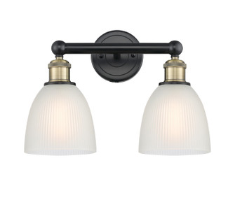Edison Two Light Bath Vanity in Black Antique Brass (405|6162WBABG381)
