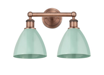 Downtown Urban Two Light Bath Vanity in Antique Copper (405|6162WACMBD75SF)