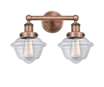 Edison Two Light Bath Vanity in Antique Copper (405|6162WACG532)