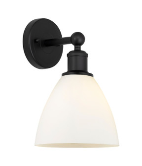 Edison One Light Wall Sconce in Matte Black (405|6161WBKGBD751)