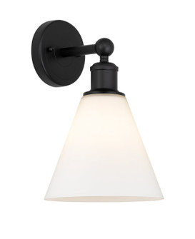 Edison One Light Wall Sconce in Matte Black (405|6161WBKGBC81)