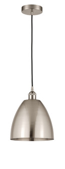 Edison One Light Mini Pendant in Brushed Satin Nickel (405|6161PSNMBD9SN)