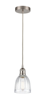 Edison One Light Mini Pendant in Brushed Satin Nickel (405|6161PSNG442)