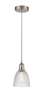 Edison One Light Mini Pendant in Brushed Satin Nickel (405|6161PSNG382)