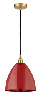Edison One Light Mini Pendant in Satin Gold (405|6161PSGMBD12RD)