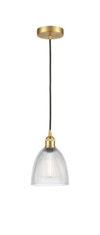 Edison One Light Mini Pendant in Satin Gold (405|6161PSGG382)
