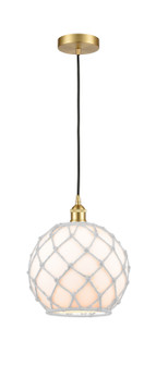 Edison One Light Mini Pendant in Satin Gold (405|6161PSGG12110RW)