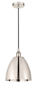 Edison One Light Mini Pendant in Polished Nickel (405|6161PPNMBD9PN)
