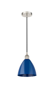 Edison One Light Mini Pendant in Polished Nickel (405|6161PPNMBD75BL)